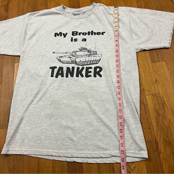 Vintage My Brother is a Tanker T Shirt Men's L - Picture 4 of 5